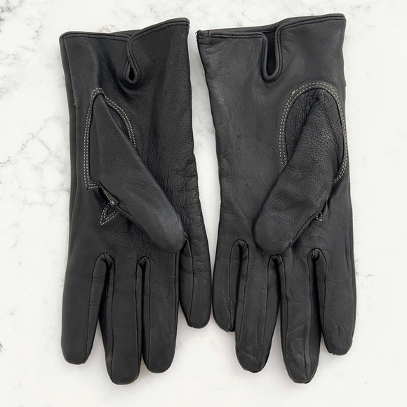 Black leather gloves - Picture 2 of 6